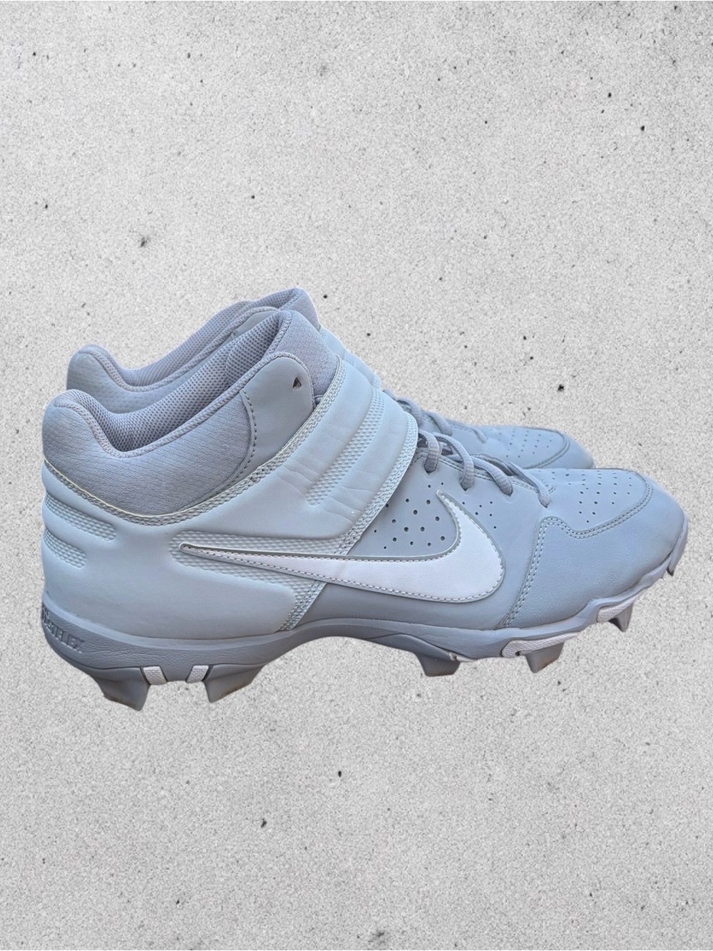 Nike Alpha Huarache Wolf Grey Baseball Cleats Men's 12